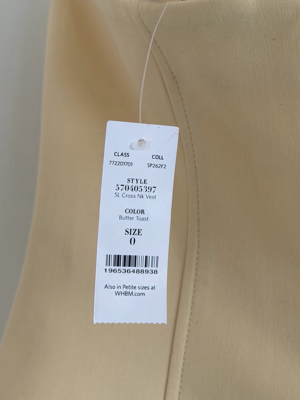 White House Black Market Butter Toast Halter Vest - Picture 4 of 7